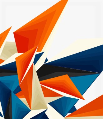 3D modern üçgen düşük Poli soyut geometrik vektör