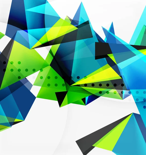 3D trojúhelníky geometrický vektor — Stockový vektor