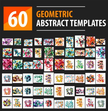 Mega üçgen daireler geometrik arka planlar ayarla.