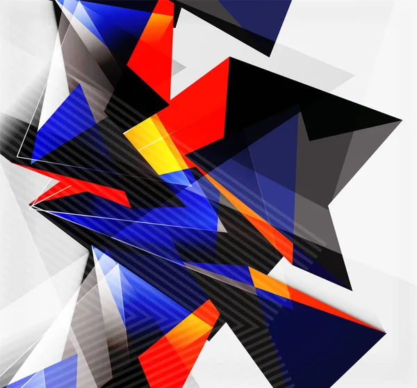 3D üçgenler ve Piramitler, soyut geometrik vektör