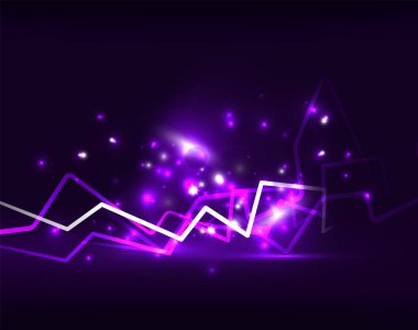 Neon yıldırım vektör arka plan