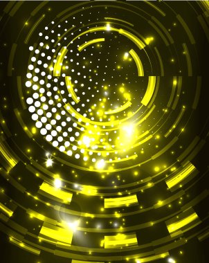 Neon Çemberleri Soyut Arkaplan