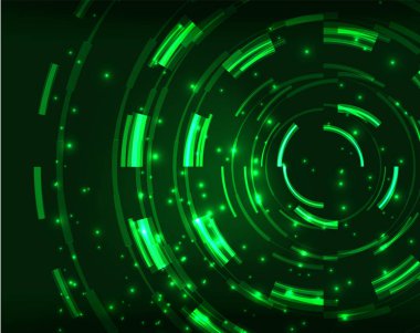 Neon Çemberleri Soyut Arkaplan