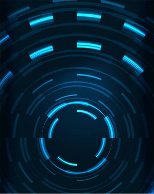 Neon Çemberleri Soyut Arkaplan