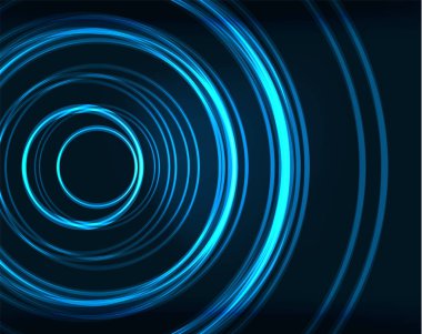 Neon Çemberleri Soyut Arkaplan