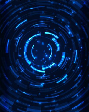 Neon Çemberleri Soyut Arkaplan