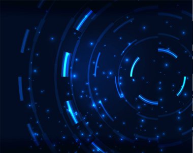 Neon Çemberleri Soyut Arkaplan