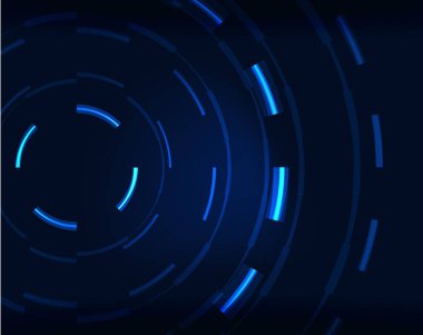 Neon Çemberleri Soyut Arkaplan