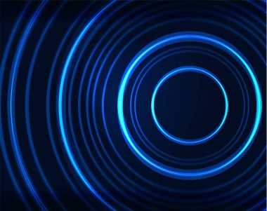 Neon Çemberleri Soyut Arkaplan