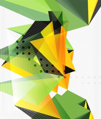 3D üçgen geometrik vektör