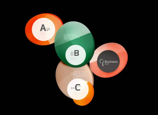 Geometrinen abstrakti infografiikka bannerimalli — vektorikuva