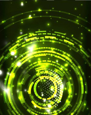 Neon Çemberleri Soyut Arkaplan