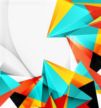 3D üçgenler ve Piramitler, soyut geometrik vektör