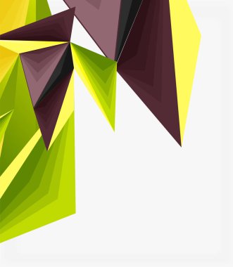 3D modern üçgen düşük Poli soyut geometrik vektör