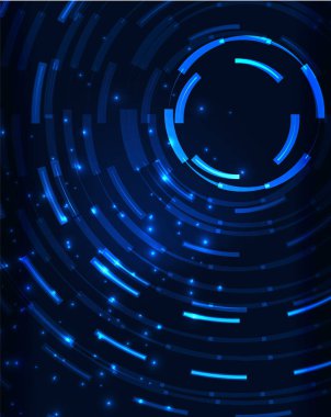 Neon Çemberleri Soyut Arkaplan