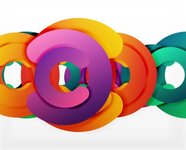 Daire geometrik arka plan, renkli iş veya web için teknoloji tasarım