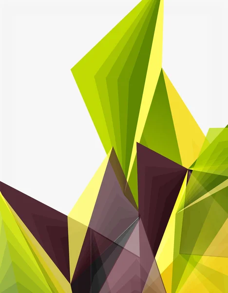 3D moderna triangel låg poly abstrakta geometriska vektorn — Stock vektor
