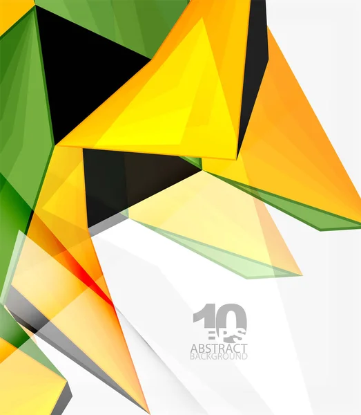 Low-Poly geometrische 3D-Form Hintergrund — Stockvektor