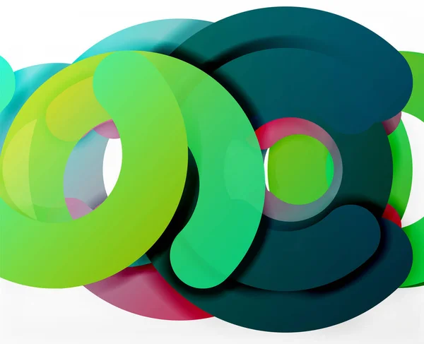 Circle sfondo geometrico astratto, business colorato o design tecnologico per il web — Vettoriale Stock