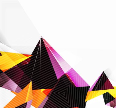 3D üçgenler ve Piramitler, soyut geometrik vektör