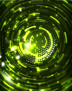 Neon Çemberleri Soyut Arkaplan