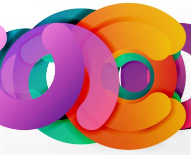 Daire geometrik arka plan, renkli iş veya web için teknoloji tasarım