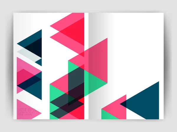 Modèle d'impression de couverture de rapport annuel d'entreprise triangle vectoriel — Image vectorielle