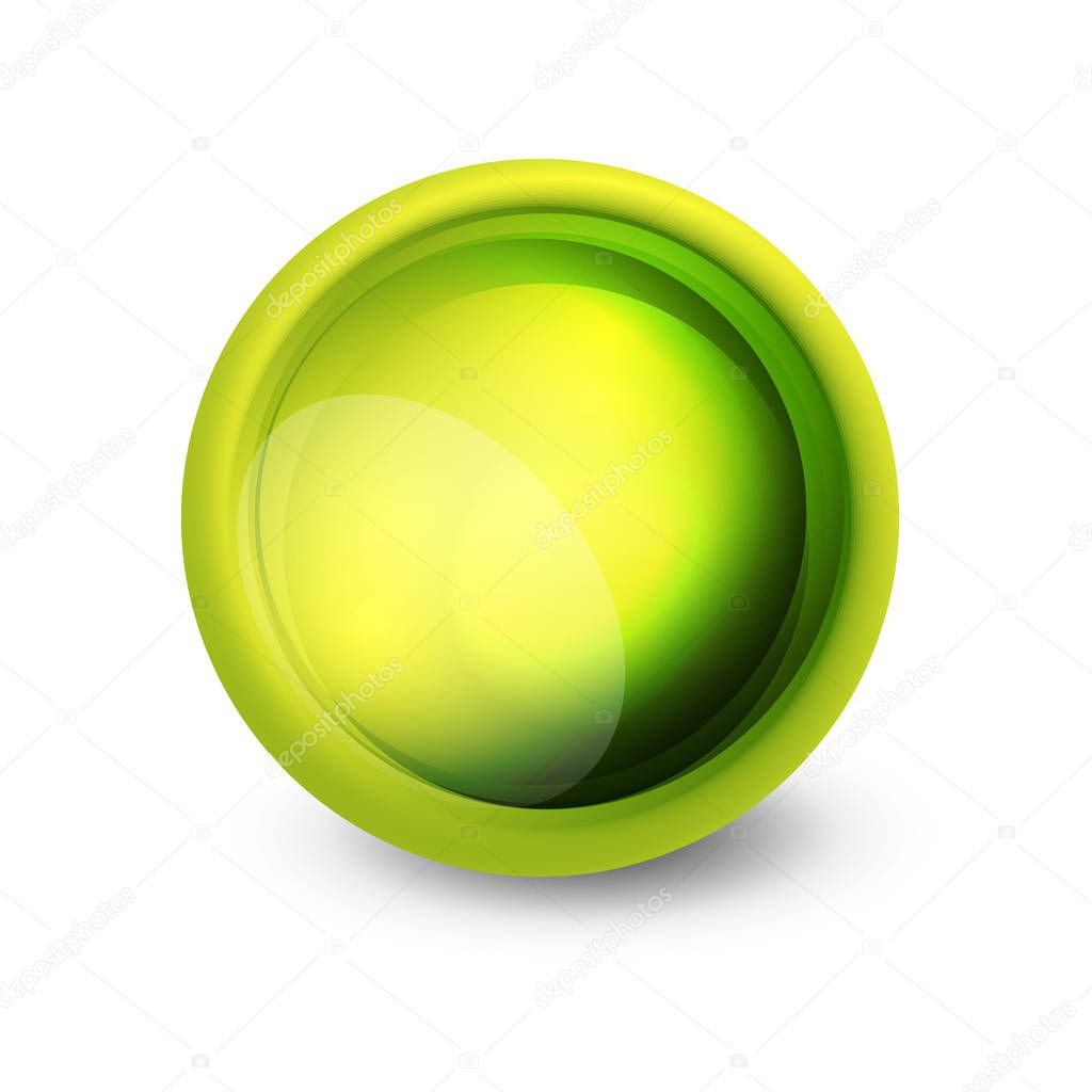 Glass sphere, futuristic abstract element. Vector illustration for your text, photo inside or message.