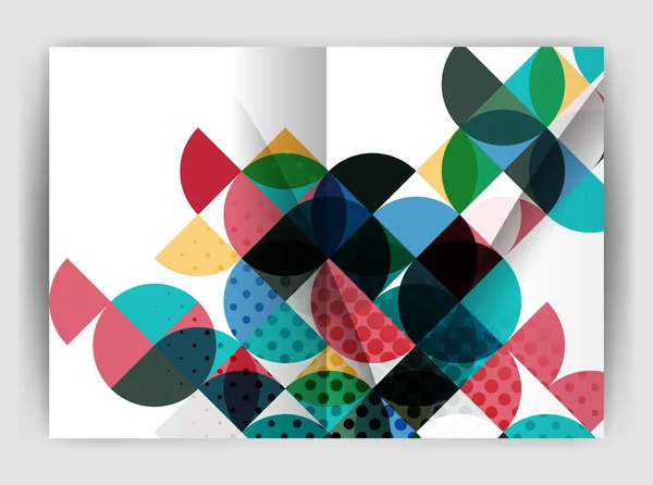 Abstracte cirkel business jaarlijkse verslag print ontwerpsjabloon — Stockvector