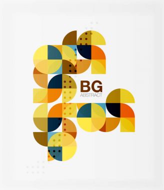 Beyaz daire kavram kompozisyonu