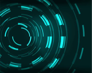 Neon Çemberleri Soyut Arkaplan