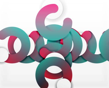 Daire geometrik arka plan, renkli iş veya web için teknoloji tasarım
