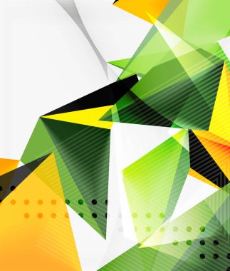 3D üçgen geometrik vektör