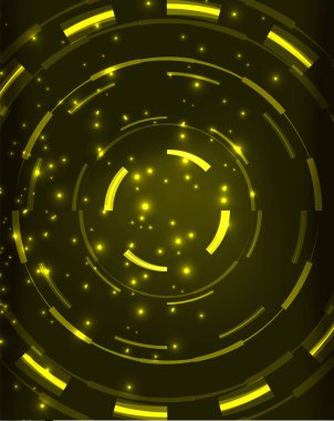 Neon Çemberleri Soyut Arkaplan