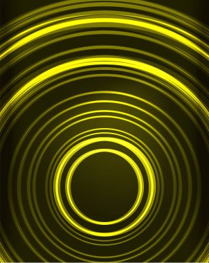 Neon Çemberleri Soyut Arkaplan