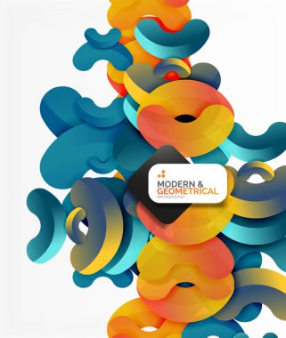 Beyaz renk geometrik yuvarlak şekiller