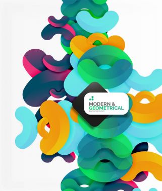 Beyaz renk geometrik yuvarlak şekiller