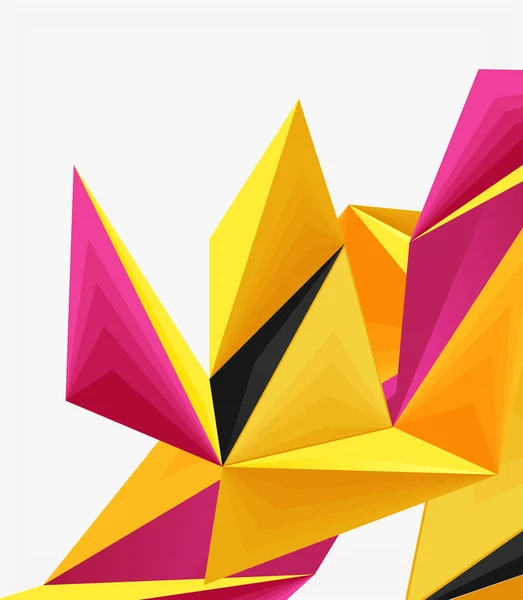 3d triangle moderne low poly abstrait vecteur géométrique — Image vectorielle