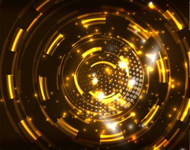 Neon Çemberleri Soyut Arkaplan