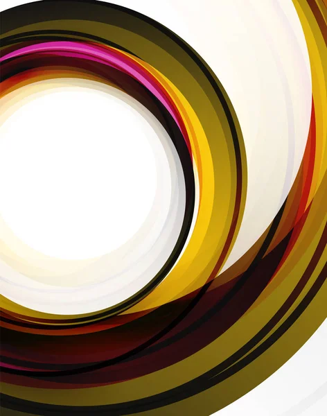 Tourbillon et cercles, fond abstrait géométrique futuriste — Image vectorielle