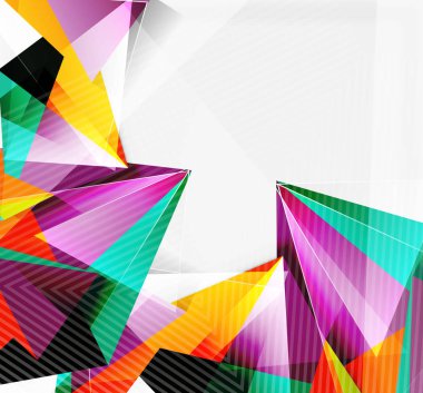 3D üçgenler ve Piramitler, soyut geometrik vektör