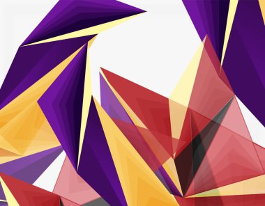 3D modern üçgen düşük Poli soyut geometrik vektör
