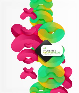 Beyaz renk geometrik yuvarlak şekiller