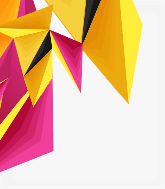 3D modern üçgen düşük Poli soyut geometrik vektör