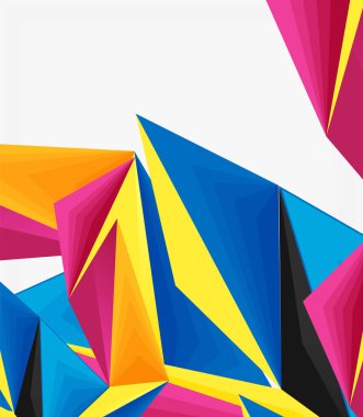 3D modern üçgen düşük Poli soyut geometrik vektör