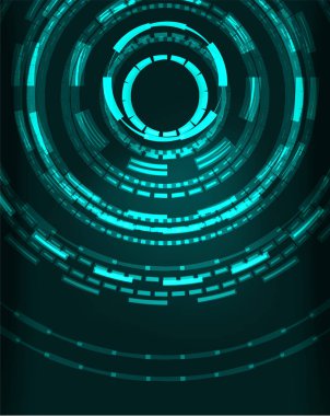 Neon Çemberleri Soyut Arkaplan