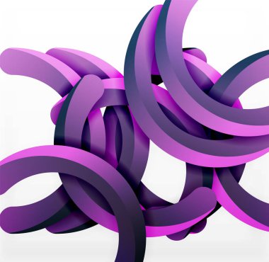 Modern 3d geometrik tarzı arka kemer dairesel çizgiler