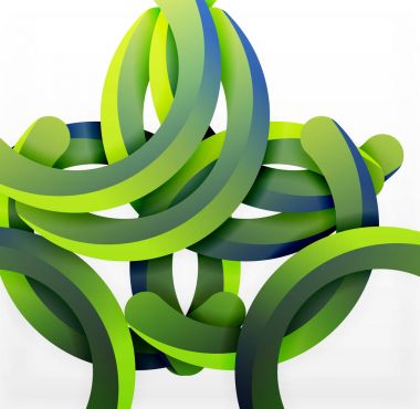 Modern 3d geometrik tarzı arka kemer dairesel çizgiler