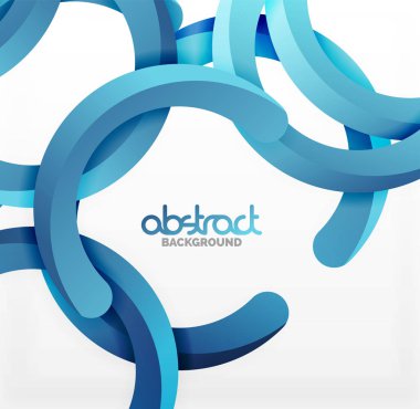 Modern 3d geometrik tarzı arka kemer dairesel çizgiler