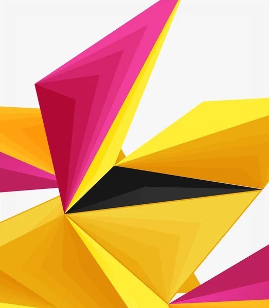 3D modern üçgen düşük Poli soyut geometrik vektör — Stok Vektör